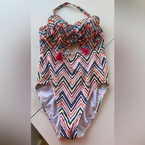 Figleaves 32D swimsuit with removable strap